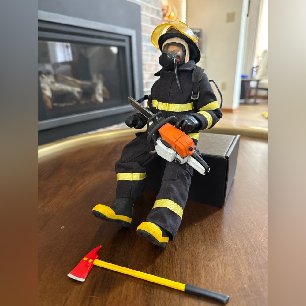 Vintage GI Joe Firefighter Action Figure with Gear NB